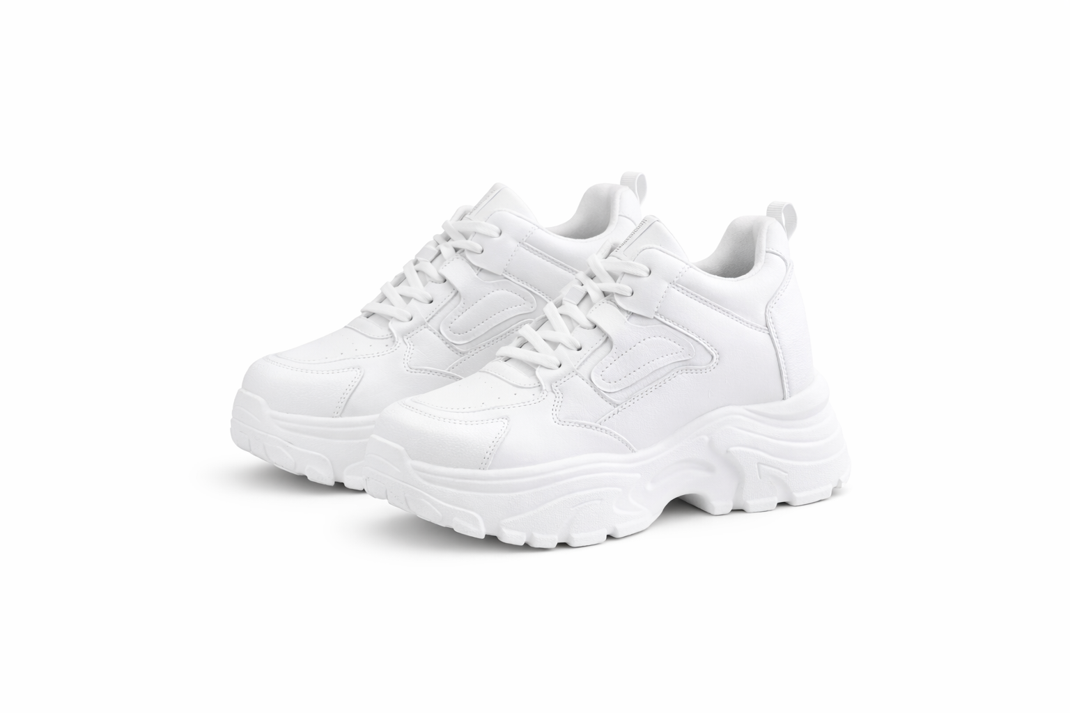 ChatGPT Image 6 ene 2026, 07_19_55 p.m. White Platform Sneakers (PU Leather)