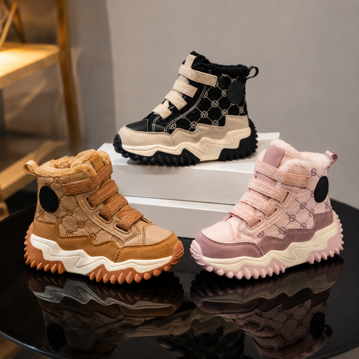 ChatGPT Image 28 may 2026, 07_50_48 p.m. Kids’ Winter High Top Sneakers Plush Warm Outdoor Shoes
