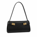 Women’s Black Shoulder Bag Women’s black shoulder bag with gold-tone clasp and compact elegant design